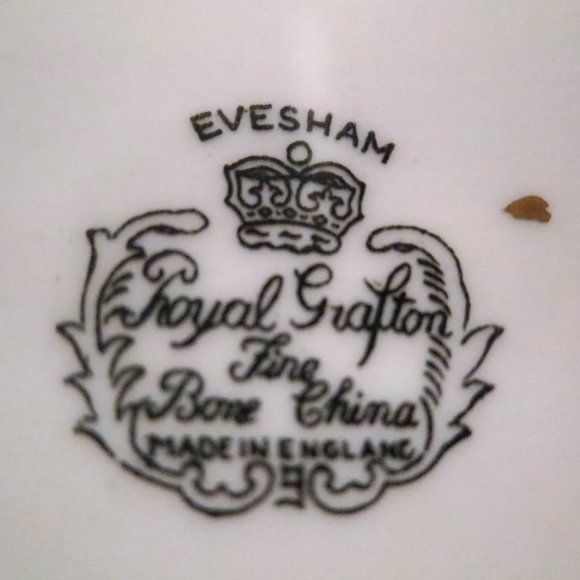 Oval Serving Bowl Royal Grafton Evesham 10" Bone China Yellow Green Flowers - Picture 5 of 5